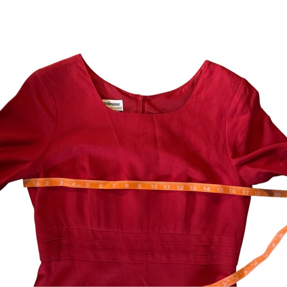 Steilmann Red Wool-Blend Midi Sheath Dress (US 6) - Picture 14 of 15